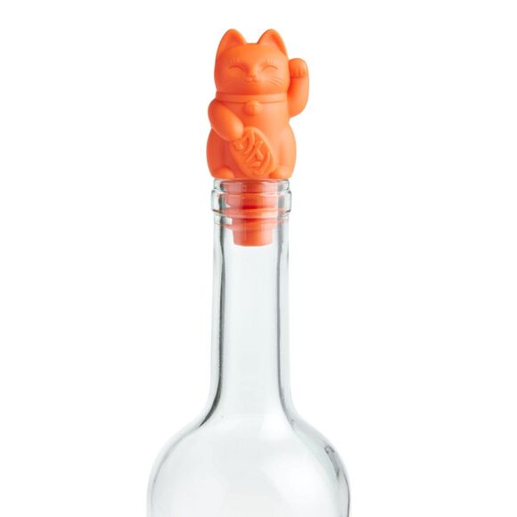 🆕 Fred Feline Lucky Cat Bottle Stopper 😻 - Picture 1 of 8